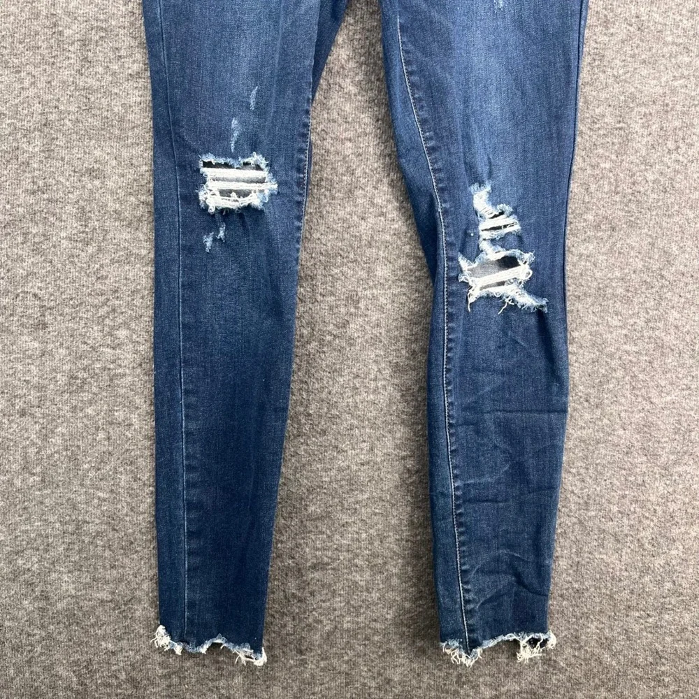Universal Thread Womens Mid Rise Jegging Dark Wash Distressed Ripped Jeans 2/26R
